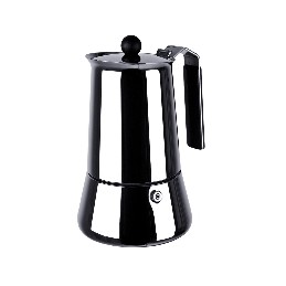CAFETERA EXPRES 6 TAZAS ACERO INOX MANGO BAQUELITA
